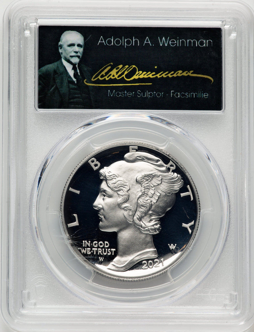 2021-W Palladium Eagle 1 oz FS ADOLPH WEINMAN PCGS PR70