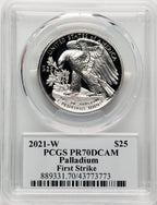 2021-W Palladium Eagle 1 oz FS ADOLPH WEINMAN PCGS PR70