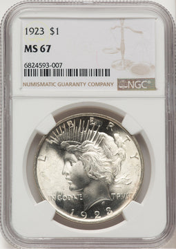 1923 Peace Dollar NGC MS67 (776679009)