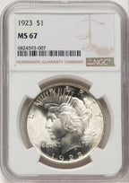 1923 Peace Dollar NGC MS67 (776679009)