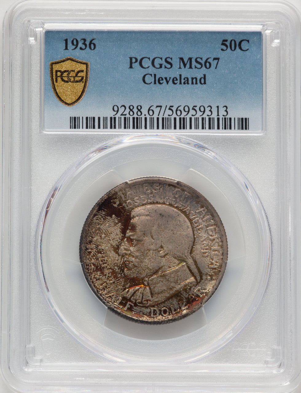 1936 50C Cleveland Commemorative Silver PCGS MS67 (774833001)