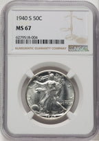 1940-S 50C Walking Liberty Half Dollar NGC MS67