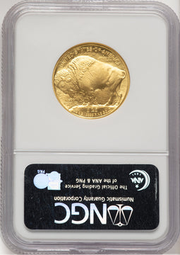 2008-W $25 Half-Ounce Burnished Gold Buffalo First Strike ER Blue NGC MS70 (777444069)