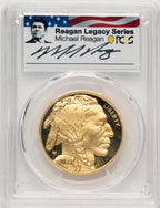 2021-W G$50 Gold Buffalo FDI Reagan Legacy Series DCAM FDI Reagan Legacy Series Michael Reagan Picture PCGS PR70
