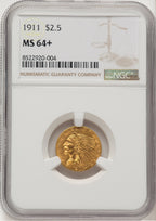 1911 $2.50 Indian Quarter Eagle NGC MS64+