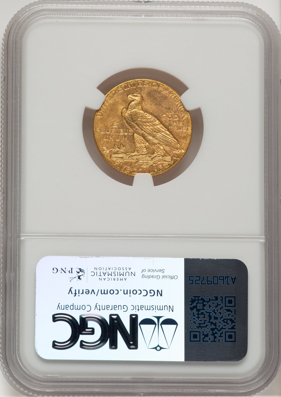 1908-D $5 Indian Half Eagle NGC MS64 (777515002)