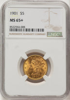 1901 $5 Liberty Half Eagle NGC MS65+ (777428036)