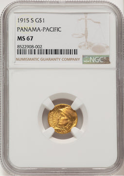 1915-S G$1 PAN-PAC Gold Dollar Commemorative Gold NGC MS67 (775896004)