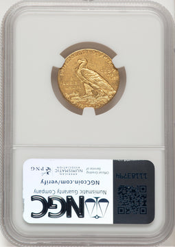 1908-S $5 Indian Half Eagle NGC AU58 (775996054)