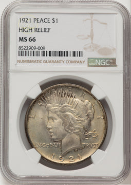 1921 Peace Dollar NGC MS66 (776350018)