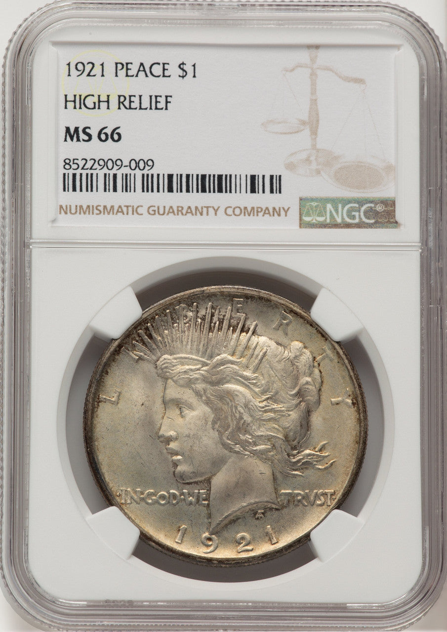 1921 Peace Dollar NGC MS66 (776350018)