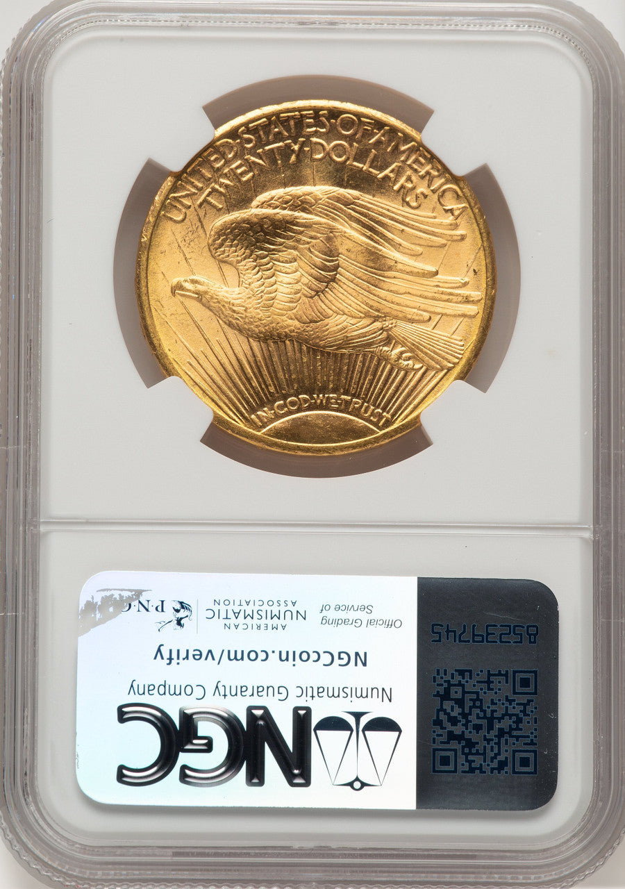 1916-S $20 Saint-Gaudens Double Eagle NGC MS65+ (777428018)