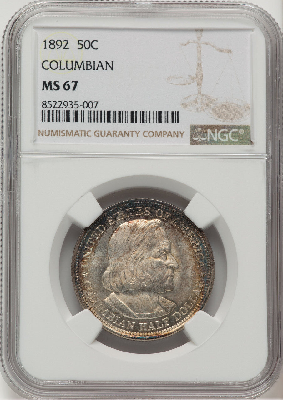 1892 50C COLUMBIAN Commemorative Silver NGC MS67