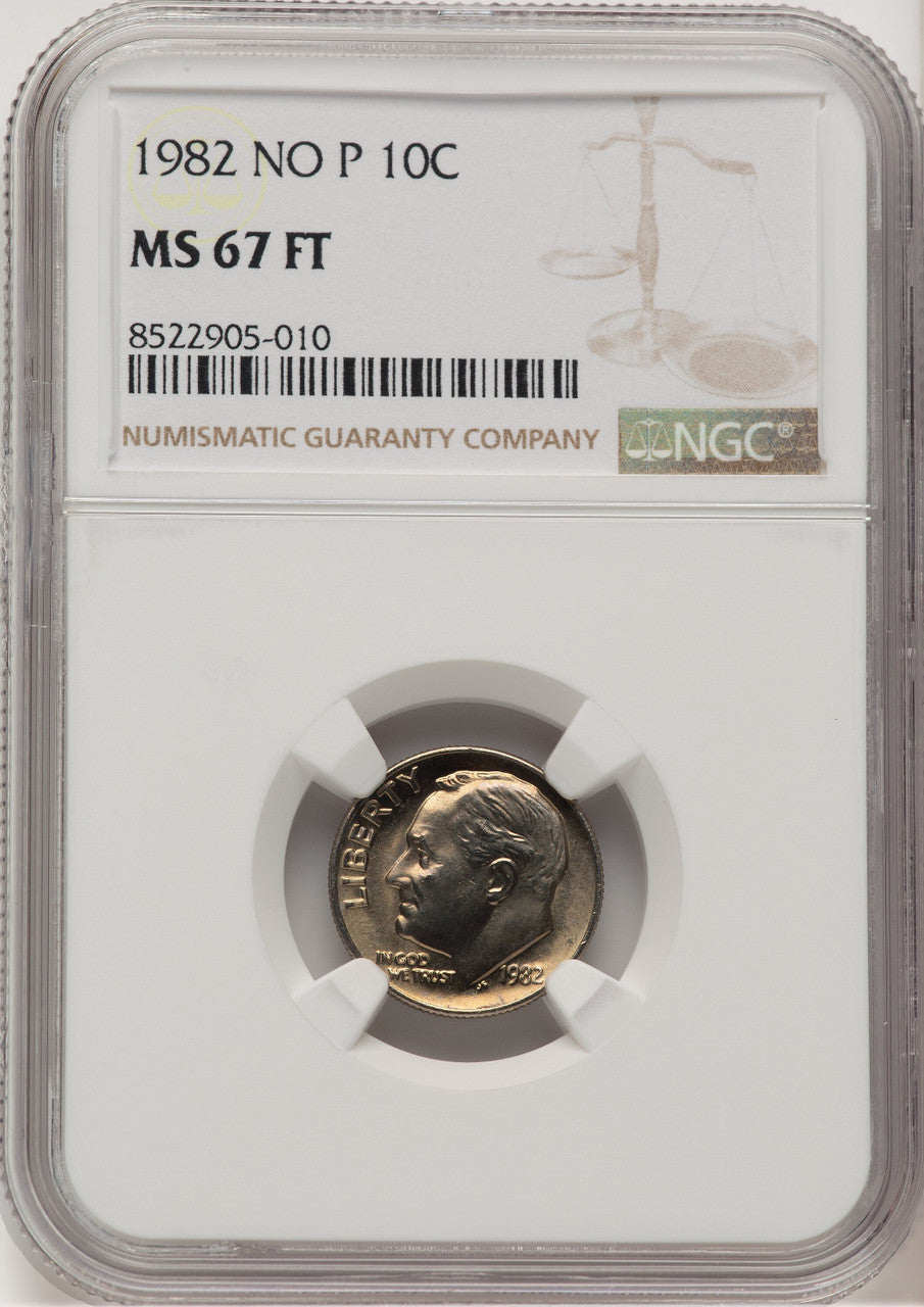 1982 10C NO P FT Roosevelt Dime NGC MS67