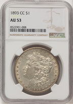 1893-CC Morgan Dollar NGC AU53