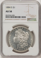 1884-S Morgan Dollar NGC AU58 (777194125)