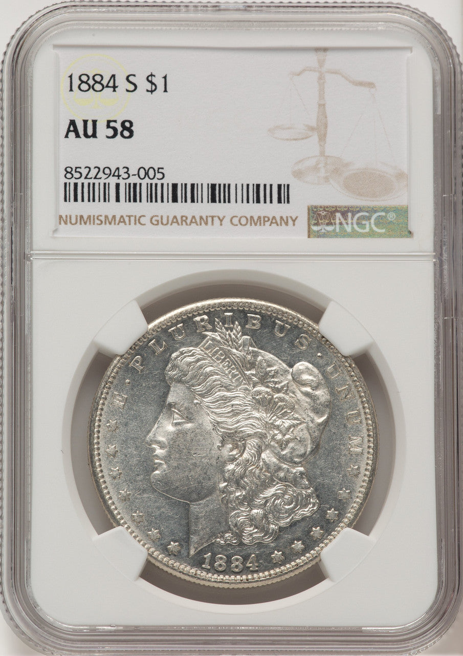 1884-S Morgan Dollar NGC AU58 (777194125)