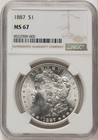 1887 Morgan Dollar NGC MS67 (777428042)