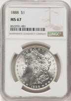 1888 Morgan Dollar NGC MS67 (777479002)
