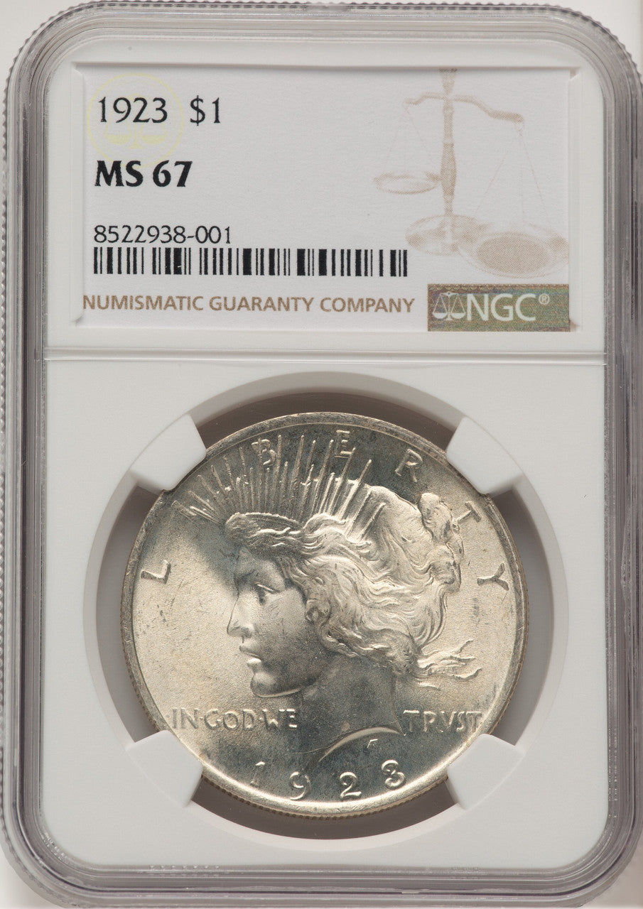 1923 Peace Dollar NGC MS67 (520369006)