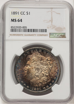 1891-CC Morgan Dollar NGC MS64 (774711003)