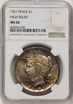 1921 Peace Dollar NGC MS66 (776366008)