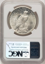 1921 Peace CAC Peace Dollar NGC MS64+
