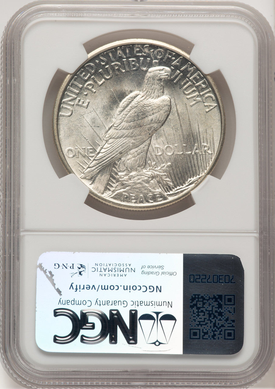 1921 Peace CAC Peace Dollar NGC MS64+