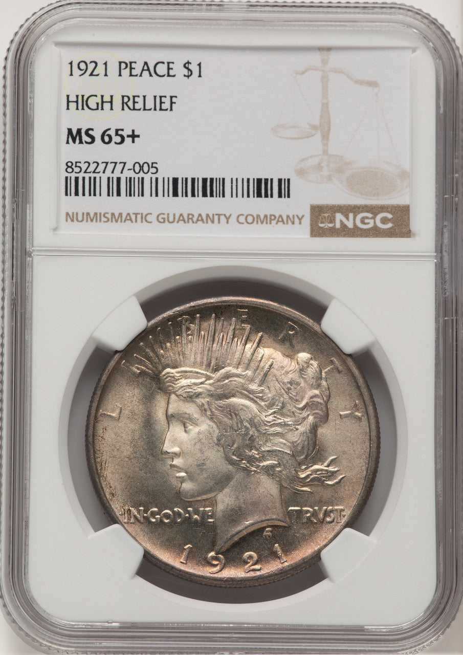 1921 Peace Peace Dollar NGC MS65+