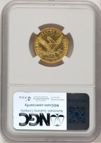 1844 $5 Liberty Half Eagle NGC AU58