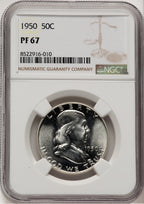 1950 50C Proof Franklin Half Dollar NGC PR67 (775996056)