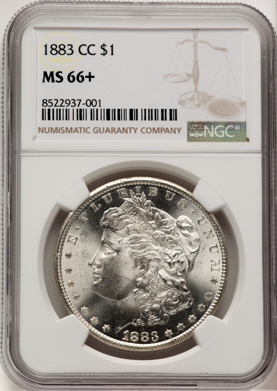 1883-CC Morgan Dollar NGC MS66+ (777472015)
