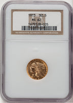 1915 $2.50 Indian Quarter Eagle NGC MS62 (778449018)