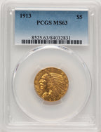 1913 $5 Indian Half Eagle PCGS MS63 (778449022)