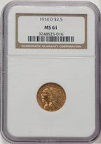 1914-D Indian Quarter Eagle NGC MS61
