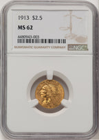 1913 $2.50 Indian Quarter Eagle NGC MS62 (778449010)