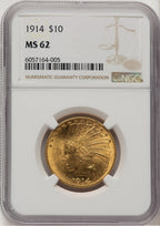 1914 $10 Indian Eagle NGC MS62 (778081007)