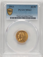 1913 $2.50 Indian Quarter Eagle PCGS MS62 (778449008)