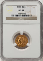 1911 $2.50 Indian Quarter Eagle NGC MS62 (778449006)