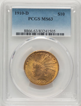1910-D $10 Indian Eagle PCGS MS63 (778246009)