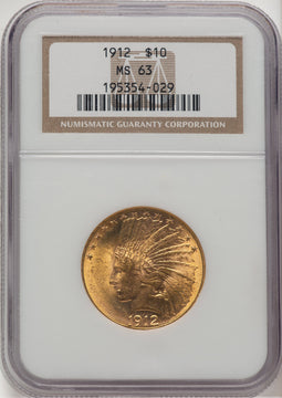 1912 $10 Indian Eagle NGC MS63 (778252002)