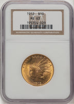 1912 $10 Indian Eagle NGC MS63 (778252002)