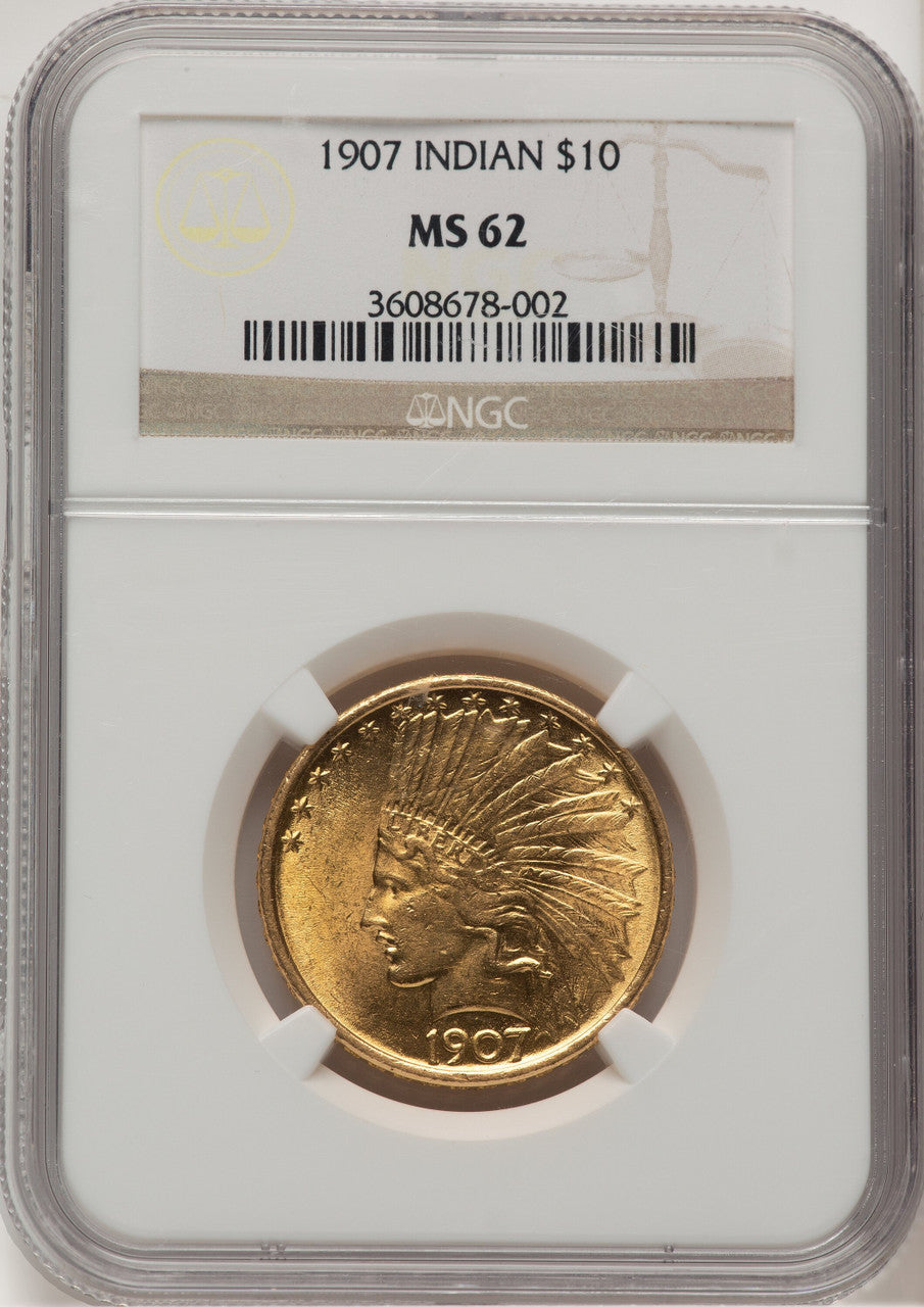 1907 $10 No Motto Indian Eagle NGC MS62 (778246004)