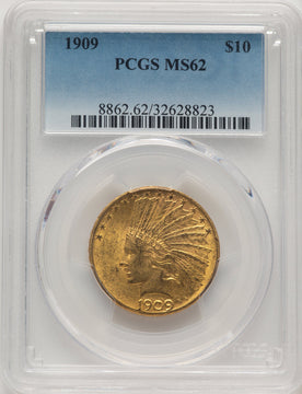 1909 $10 Indian Eagle PCGS MS62 (778246011)
