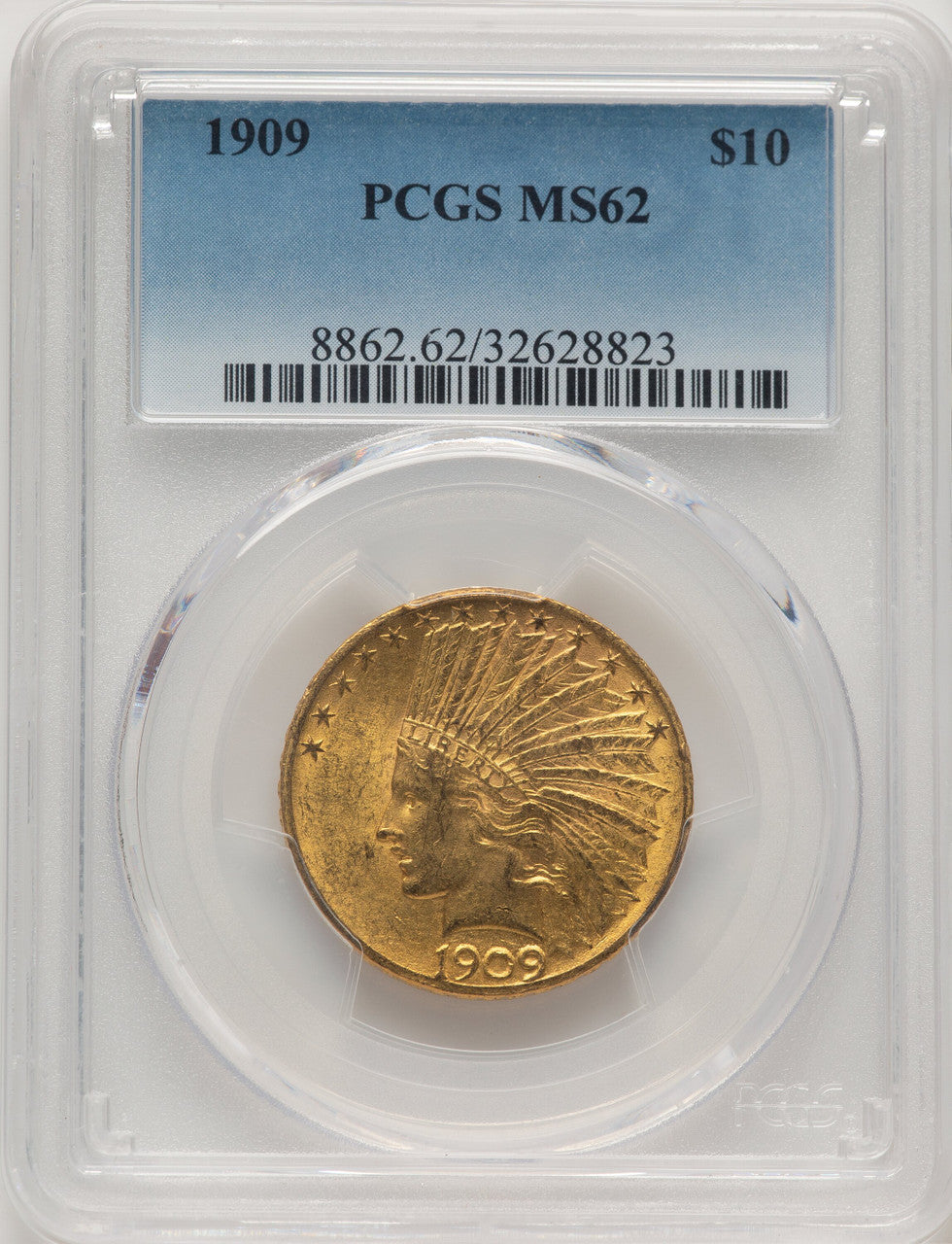 1909 $10 Indian Eagle PCGS MS62 (778246011)