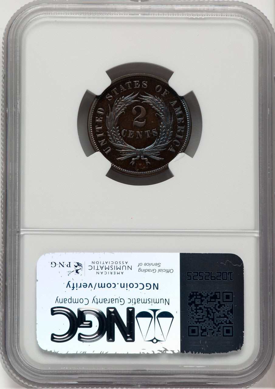1866 2C BN Proof Two Cent Pieces NGC PR66
