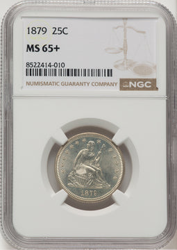 1879 25C Seated Quarter NGC MS65+