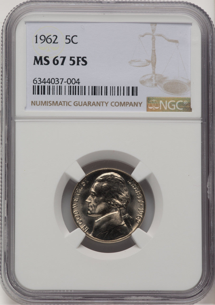 1962 5C FS Jefferson Nickel NGC MS67