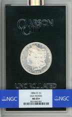 1884-CC GSA Hoard Morgan Dollar NGC MS65+ (778274030)