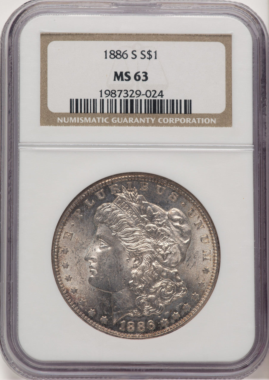 1886-S Morgan Dollar NGC MS63